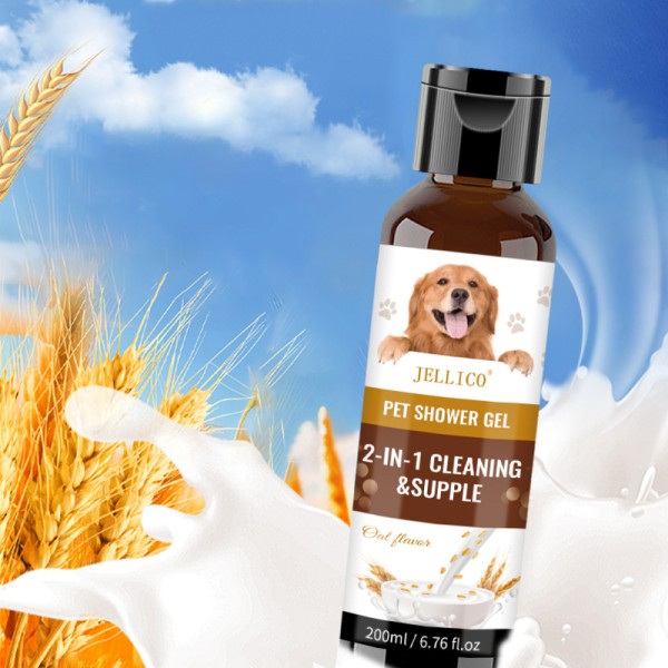 Pet Shampoo Supplier - Made in China Oatmeal Pet Shampoo 200ml Anti Tick and Flea for Dogs Cats