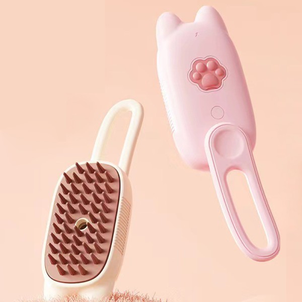 Pet Grooming Brush Manufacturer - One-Button Electric Pet Comb Anti-Flying Hair Bath Massage Brush