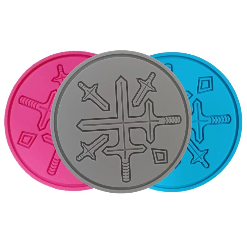 Silicone Coaster Manufacturer - New Anti-Slip Anti-Scald Sword Pattern High Temperature Resistant Tea Mat