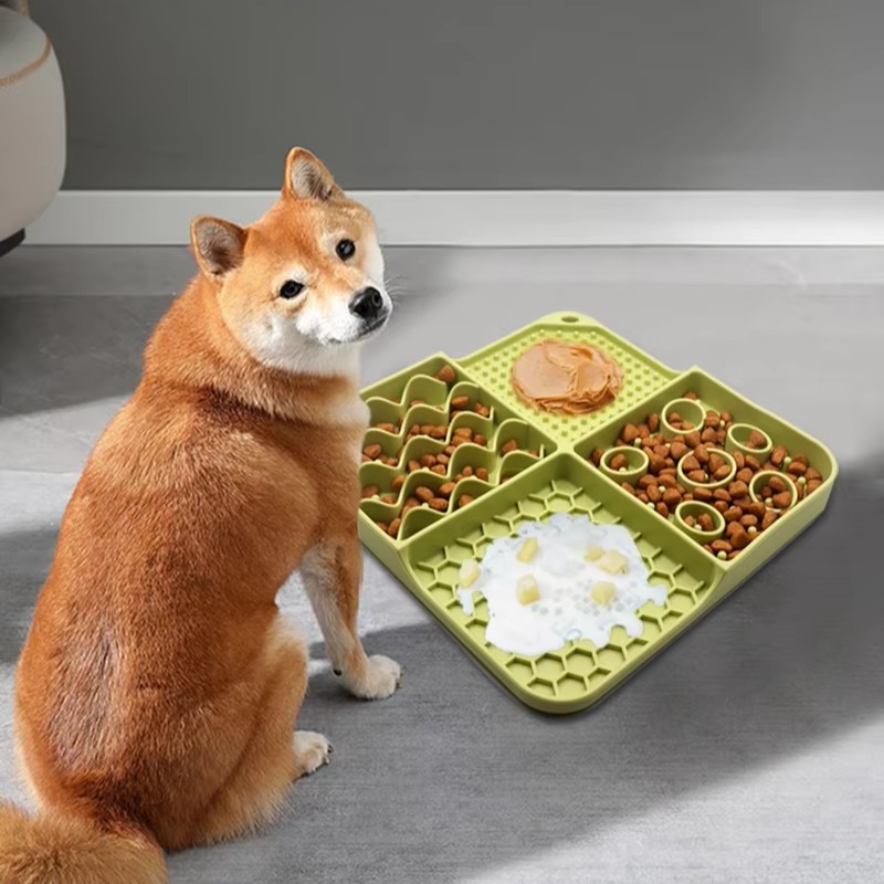 Pet Bowl Supplier - Durable Eco-Friendly Silicone Pet Bowls Solid Indoor Outdoor Slow Feeding Mat