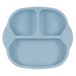 Baby Plate Supplier - Stylish Eco-Friendly Food-Grade Silicone Baby Plate Non-Slip Suction Square Design