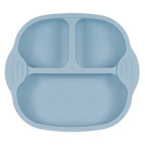 Baby Plate Supplier - Stylish Eco-Friendly Food-Grade Silicone Baby Plate Non-Slip Suction Square Design