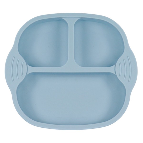 Baby Plate Supplier - Stylish Eco-Friendly Food-Grade Silicone Baby Plate Non-Slip Suction Square Design