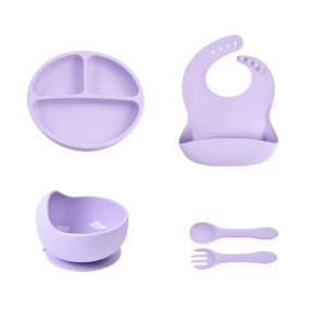 Baby Bowl Set Factory - Eco-Friendly Heat Resistant Food Grade Silicone Baby Bowl Set with Bib Kids