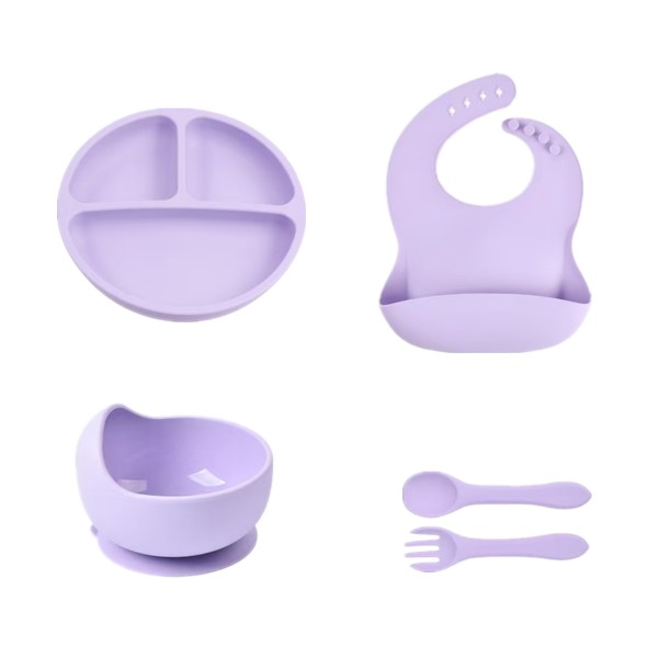 Baby Bowl Set Factory - Eco-Friendly Heat Resistant Food Grade Silicone Baby Bowl Set with Bib Kids