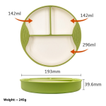 Baby Bowl Set Manufacturer - Silicone Suction Cup Divided Food Bowl Set Baby Learning Eat Training