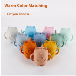 Baby Snack Cup Factory - Cute Design Baby Snack Cup Food-Grade Silicone Kids' Dinnerware Set Handles