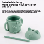 Baby Snack Cup Factory - Cute Design Baby Snack Cup Food-Grade Silicone Kids' Dinnerware Set Handles