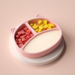 Children Plate Manufacturer - Cartoon Kids Dining Plate with Suction Cup Weaning Training Dish Children