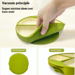 Baby Bowl Set Manufacturer - Silicone Suction Cup Divided Food Bowl Set Baby Learning Eat Training