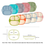 Baby Dinnerware Set Factory - Portable Baby Dinnerware Set Square Silicone Cup Plate with Placemat