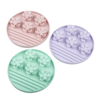 Pet Slow Feeder Supplier - Hot Selling Round Slow Feeder Dogs Cats Eco-Friendly Silicone Solid Pattern