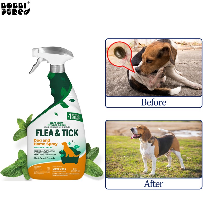 Flea Spray Manufacturer - Natural Organic Flea Tick Spray Safe Effective Pest Control for Dogs Cats