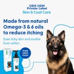 Salmon Oil Factory - Premium Pure Natural Salmon Oil Dogs Liquid Softgel Omega 3 EPA DHA Rich Additive