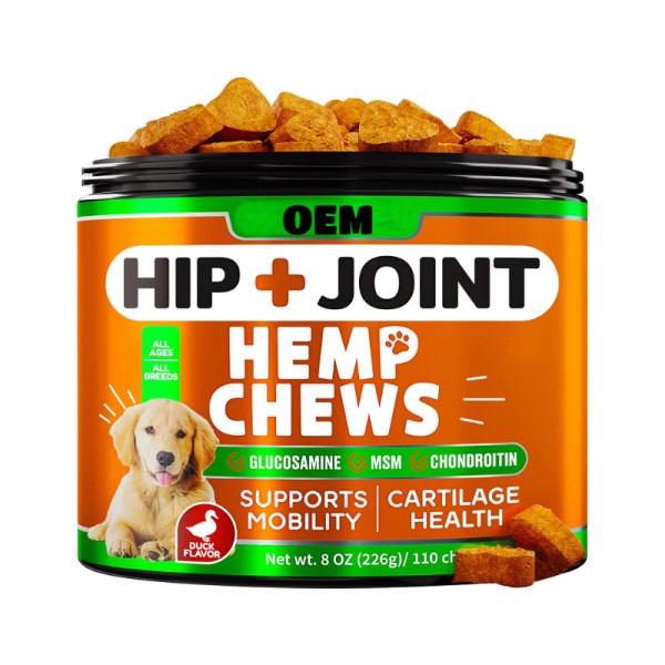 Custom Chews Manufacturer - Custom Pet Supplement Dog Hip Joint Soft Chews with Chondroitin Turmeric MSM