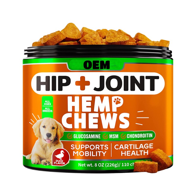 Custom Chews Manufacturer - Custom Pet Supplement Dog Hip Joint Soft Chews with Chondroitin Turmeric MSM