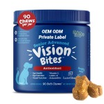 Dog Vision Supplement Supplier - GMP Dog Vision Supplements with Cod Liver Oil Pet Eye Support Chews