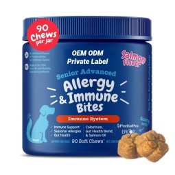 Allergy Chews Factory - Dog Itchy Skin Relief Allergy Immune Support Natural Soft Chews Pet Care