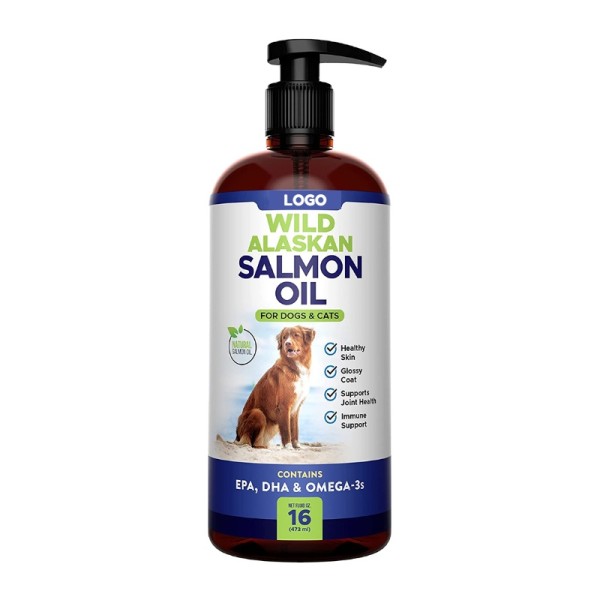 Pure Salmon Manufacturer - Premium Pure Salmon Oil Pet Supplements for Dogs Cats Skin Coat Health Care Liquid