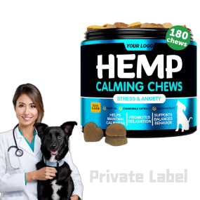 疼痛缓解供应商-天然镇静疼痛缓解软咀嚼狗用焦虑压力关节缓解补充剂零食宠物食品可咀嚼
