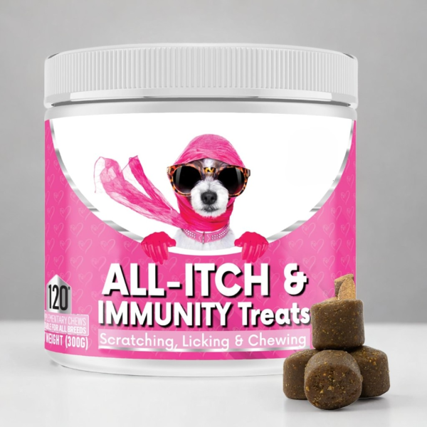 Skin Support Treats Factory - Soothe Dog's Itch Support Skin Coat Immunity with Nutritious Treats Pet Care