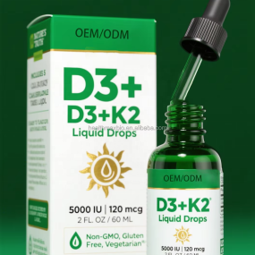 可定制维生素D3 K2滴剂 - OEM私标骨骼心脏情绪免疫健康供应商