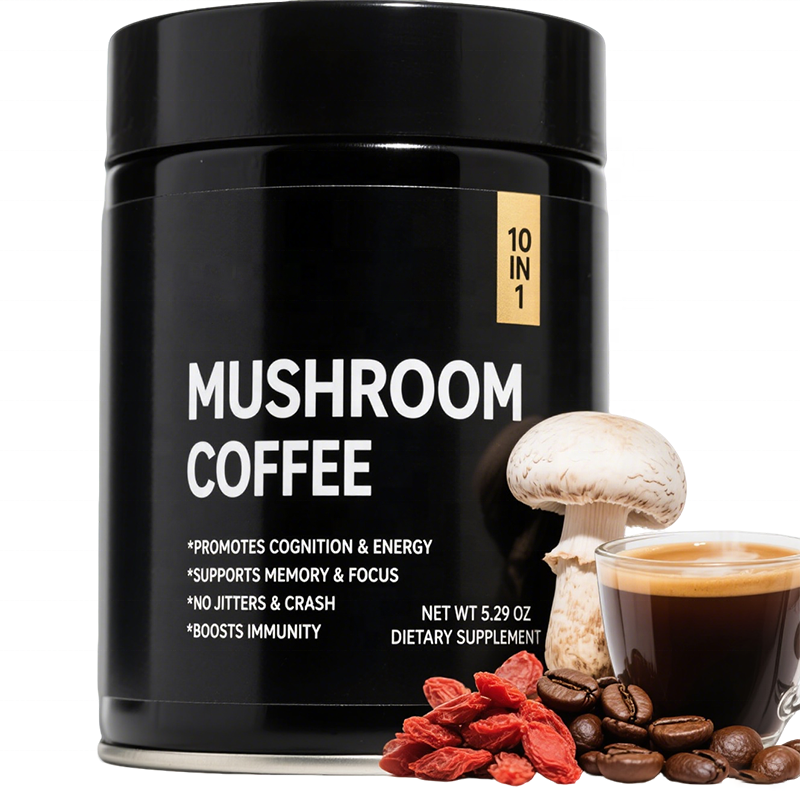 Mushroom Coffee Manufacturer - OEM Private Label 10 in 1 Blend Organic Instant Coffee