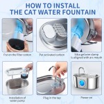 Water Dispenser Supplier - 3.2L Stainless Steel Pet Water Fountain Cat Dog Water Dispenser for Multiple Pets