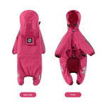 Dog Raincoat Factory - Waterproof Polyester Four-Legged Raincoat for Small Medium Large Dogs Puppy Outfit for Winter