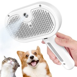 Pet Grooming Brush Supplier - 3 in 1 Electric Pet Spray Brush Rechargeable Steam Combs for Pet Hair Removal