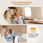 Pet Fountain Manufacturer - 2025 Stainless Steel 3.2L Boat Shape Pet Water Dispenser for Cats Dogs Eco-Friendly