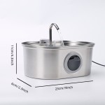 Water Dispenser Supplier - 3.2L Stainless Steel Pet Water Fountain Cat Dog Water Dispenser for Multiple Pets