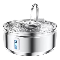 Pet Fountain Factory - Upgraded 3.2L/108oz Stainless Steel Pet Water Fountain Stylish Automatic Cat Water Bowl
