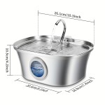 Pet Fountain Manufacturer - 2025 Stainless Steel 3.2L Boat Shape Pet Water Dispenser for Cats Dogs Eco-Friendly