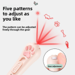 Cat Toy Supplier - Eco-Friendly Rechargeable Multifunctional Cat Teaser Stick Purple Light Pattern Switchable