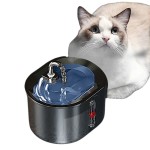 Pet Fountain Manufacturer - Portable 2.5L Stainless Steel Pet Water Fountain with Automatic Dispenser Ultra Quiet Pump