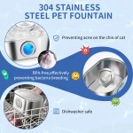 Water Dispenser Supplier - 3.2L Stainless Steel Pet Water Fountain Cat Dog Water Dispenser for Multiple Pets