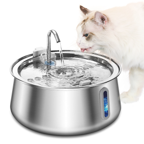 Water Dispenser Supplier - 2025 Stainless Steel Automatic Pet Water Dispenser Ultra Quiet pet Water Fountain with Filter