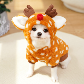 Dog Outfit Manufacturer - Medium-Sized Dog Cat Classic Autumn Winter Christmas Outfit Reindeer Print