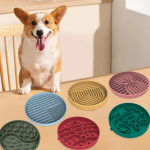 Pet Mat Supplier - Custom Christmas Eco-Friendly Pet Dining Slow Feeder Mat Silicone Lick Plate