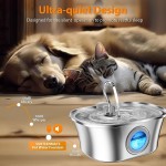 Pet Fountain Manufacturer - 2025 Stainless Steel 3.2L Boat Shape Pet Water Dispenser for Cats Dogs Eco-Friendly