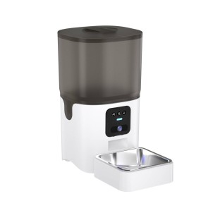 Pet Feeder Manufacturer - 2025 Stainless Steel Automatic Pet Feeder with Camera Smart Portable 6L Large Capacity Dog