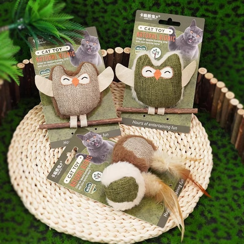 Cat Toys Factory - Custom Catnip Feather Grinding Stick