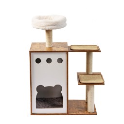 猫爬架供应商-麻质材料圆角安全