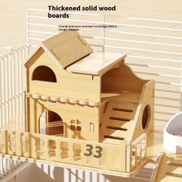 熊窝用品供应商-爬行动物双笼木塑