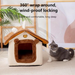 封闭式狗屋工厂-可拆洗犬舍床