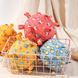 毛绒狗玩具生产商-棉质发声球铃铛声