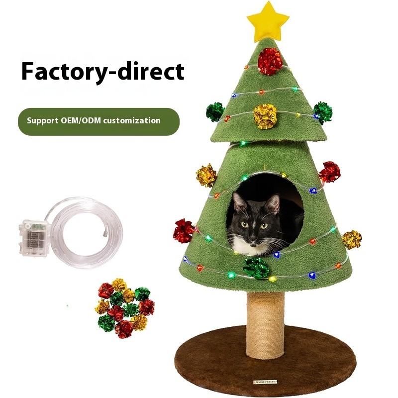 Sisal Cat Toy Rack Factory - Wood Scratch-Resistant Climbing Nest