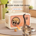 方形塑料猫窝供应商-环保带门宠物屋