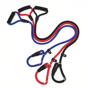 狗牵引绳生产商-3米尼龙PU皮革花边装饰